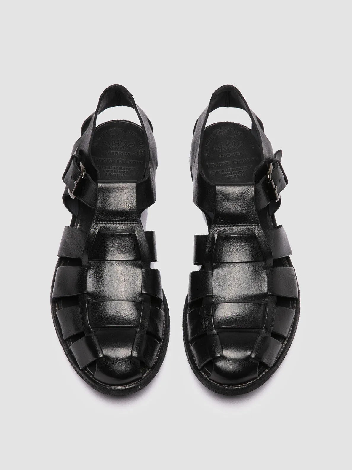 Sport Fit Grip Control ARCHIVE 521 - Black Leather Sandals