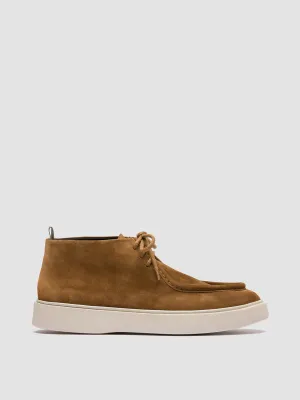 FRAME 012 - Brown Suede Chukka Boots Fit Flex Woven Texture