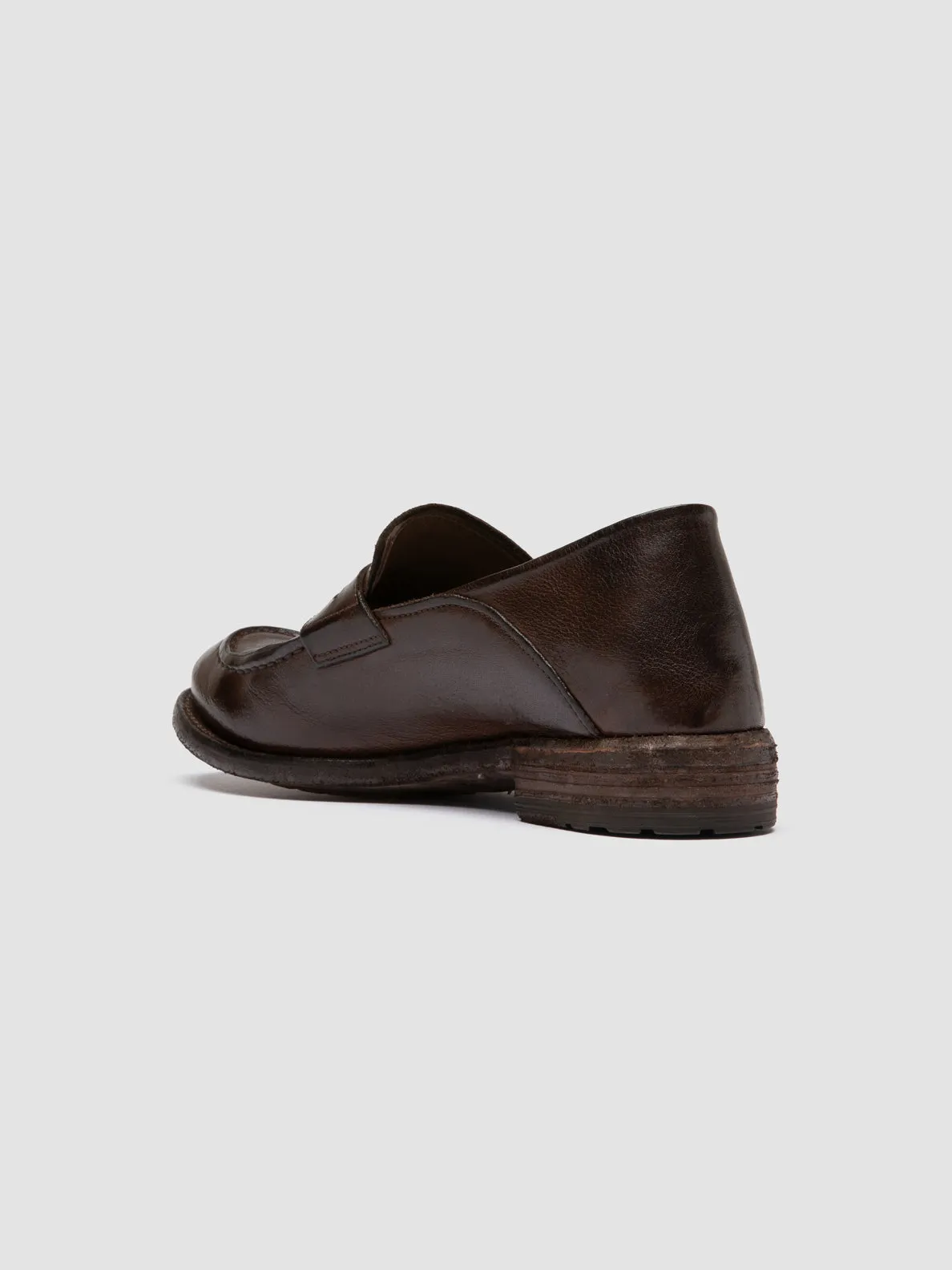 Soft Leather Walking Shoes Practical Fit LEXIKON 140 - Brown Leather Penny Loafers