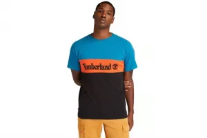Timberland - Men - Cut & Sew Tee - Teal/Orange/Black Year Round
