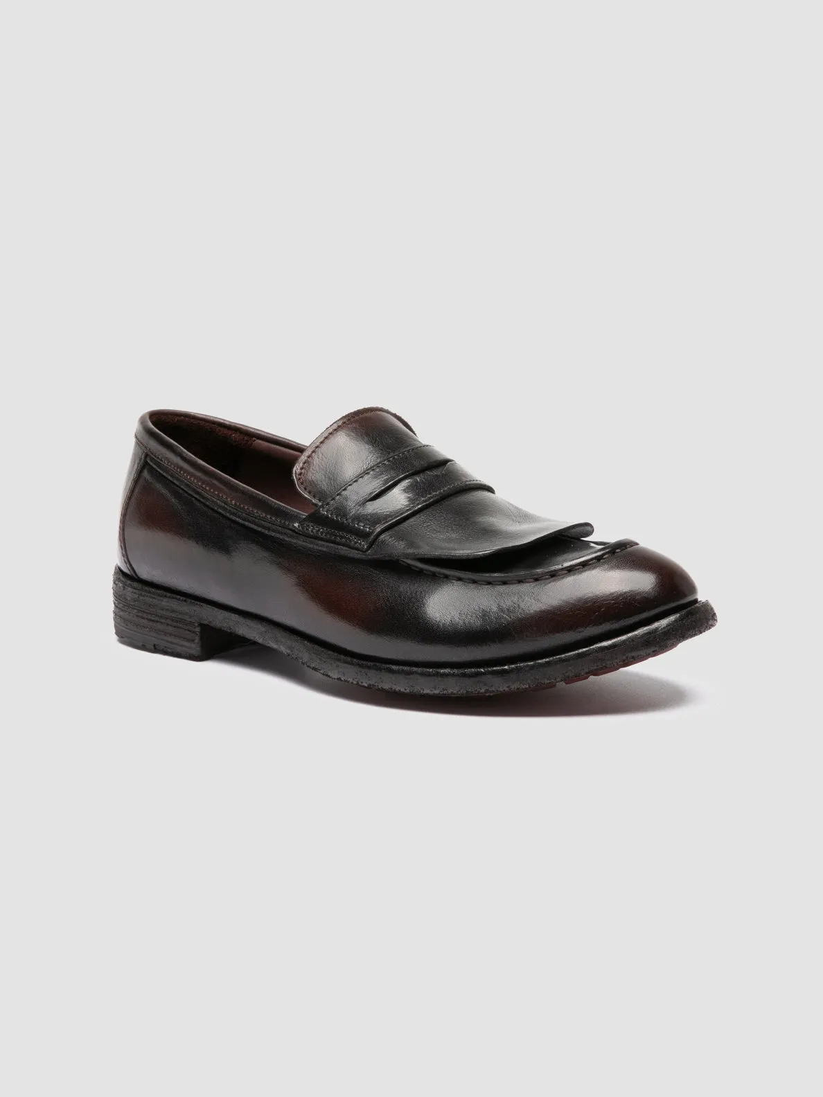 LEXIKON 158 -Green Leather Penny Loafers Practical Comfort Active Sprint
