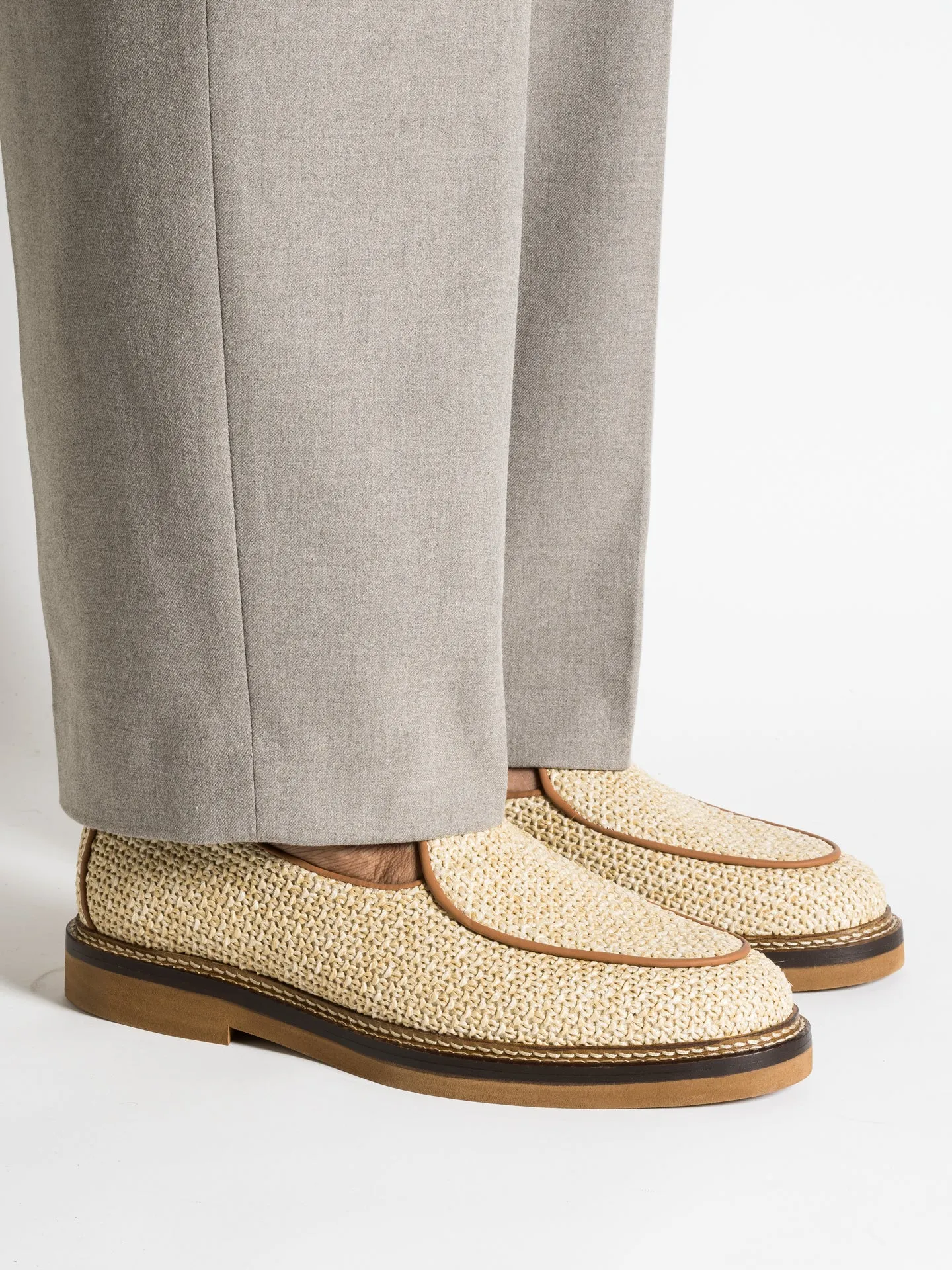 LEX RAFFIA Durable Wear Soft Leather Walking Shoes