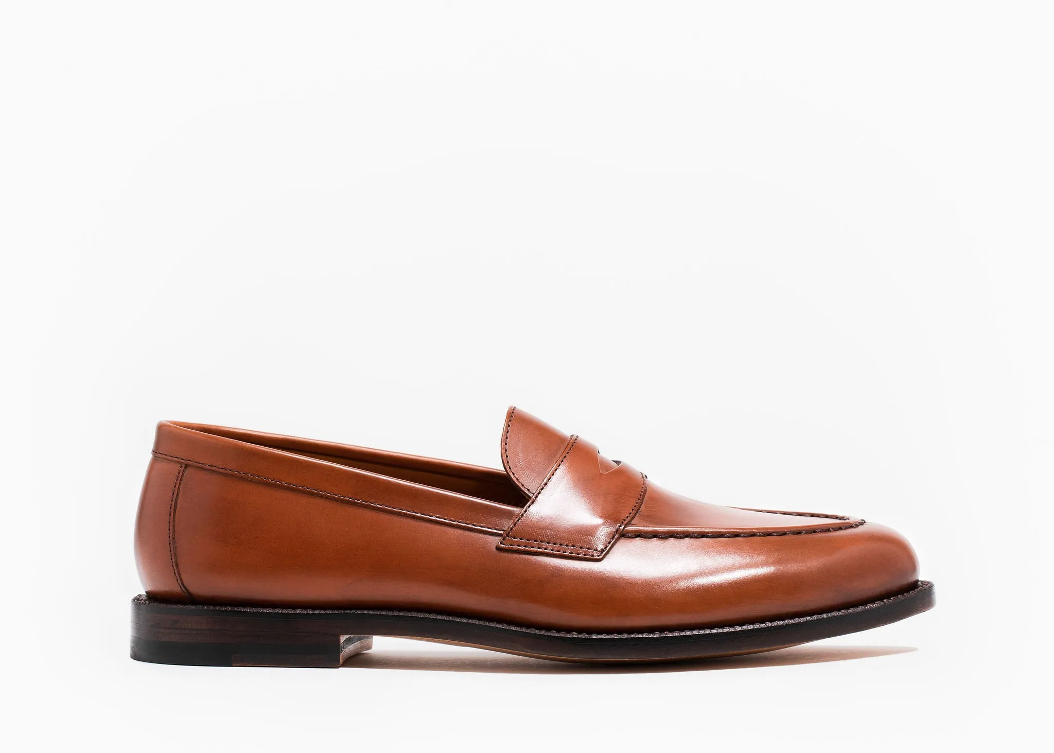 Hold Sure Suede Loafers Traveler Penny Chestnut Calf