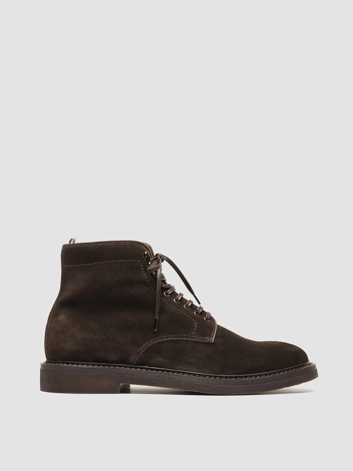 HOPKINS FLEXI 203 - Brown Suede Lace-up Boots Trail Running Tread Pattern