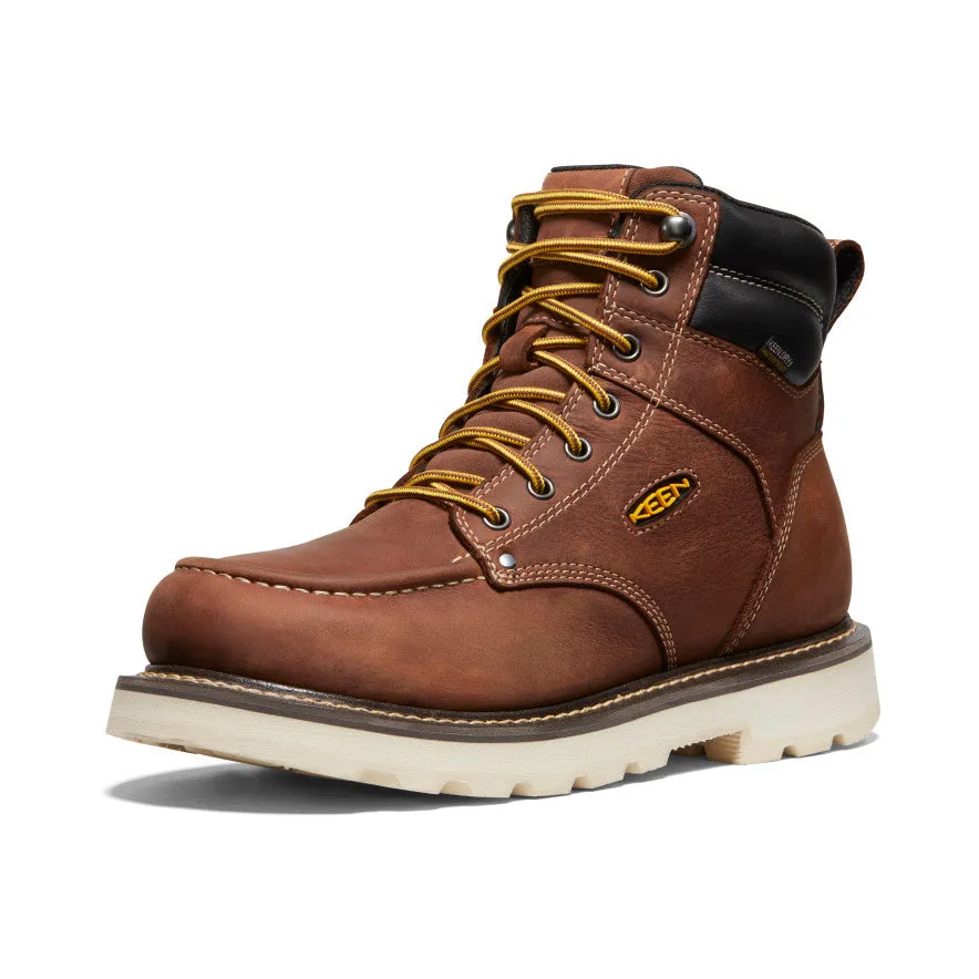 Men's Cincinnati 6" Waterproof 90?? Heel Boot (Soft Toe)  |  Tuscan Red/Sandshell Crisp Edge