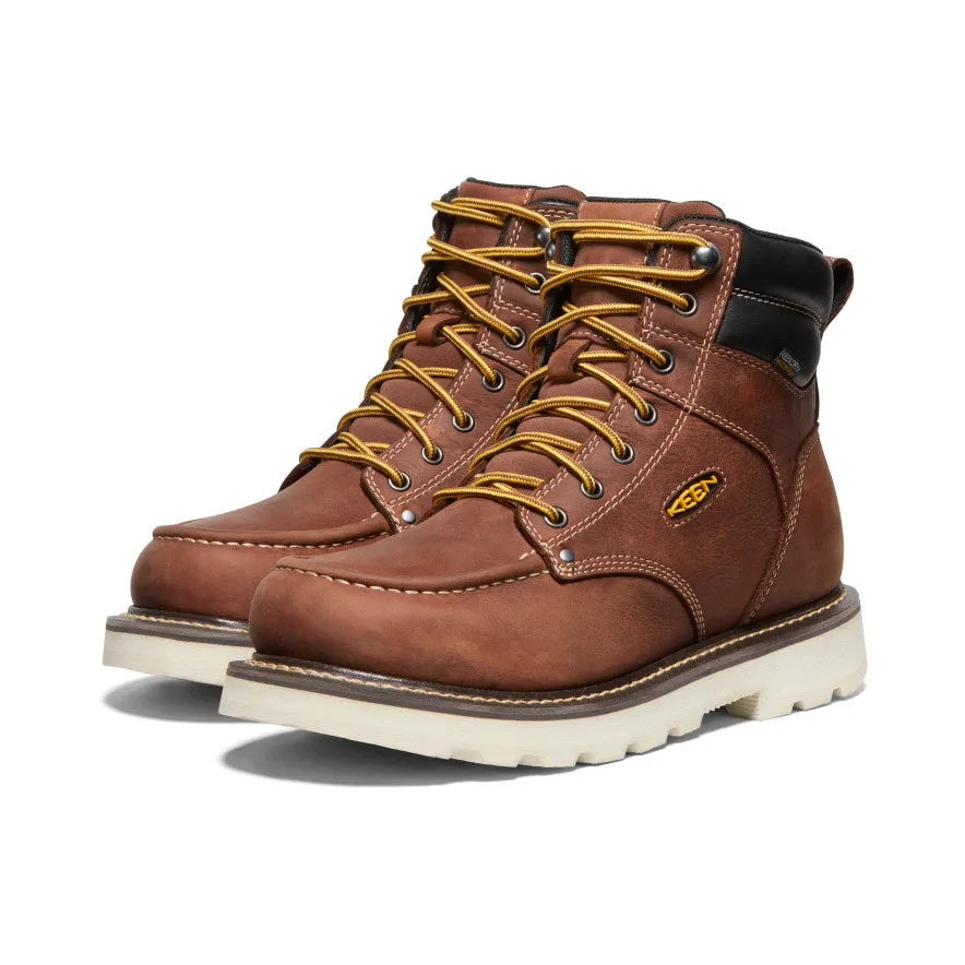 Men's Cincinnati 6" Waterproof 90?? Heel Boot (Soft Toe)  |  Tuscan Red/Sandshell Good Arch Support Lightweight Sole
