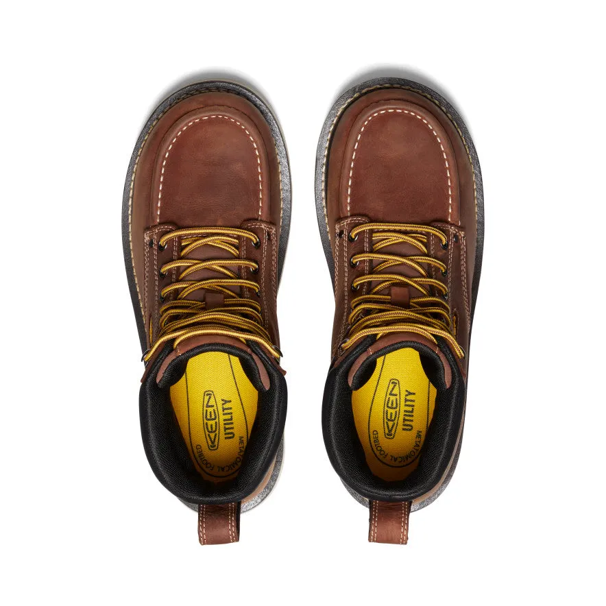Men's Cincinnati 6" Waterproof 90?? Heel Boot (Soft Toe)  |  Tuscan Red/Sandshell Ankle Lock