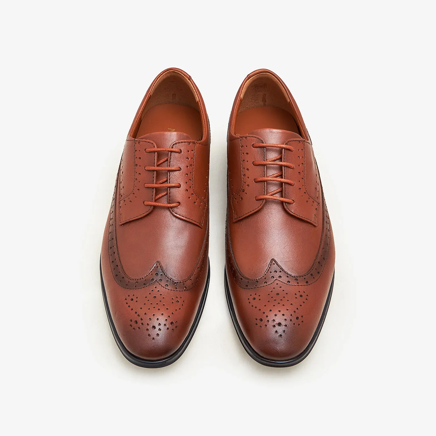 Men's Brogue Lace-Ups Smooth Modern Finish