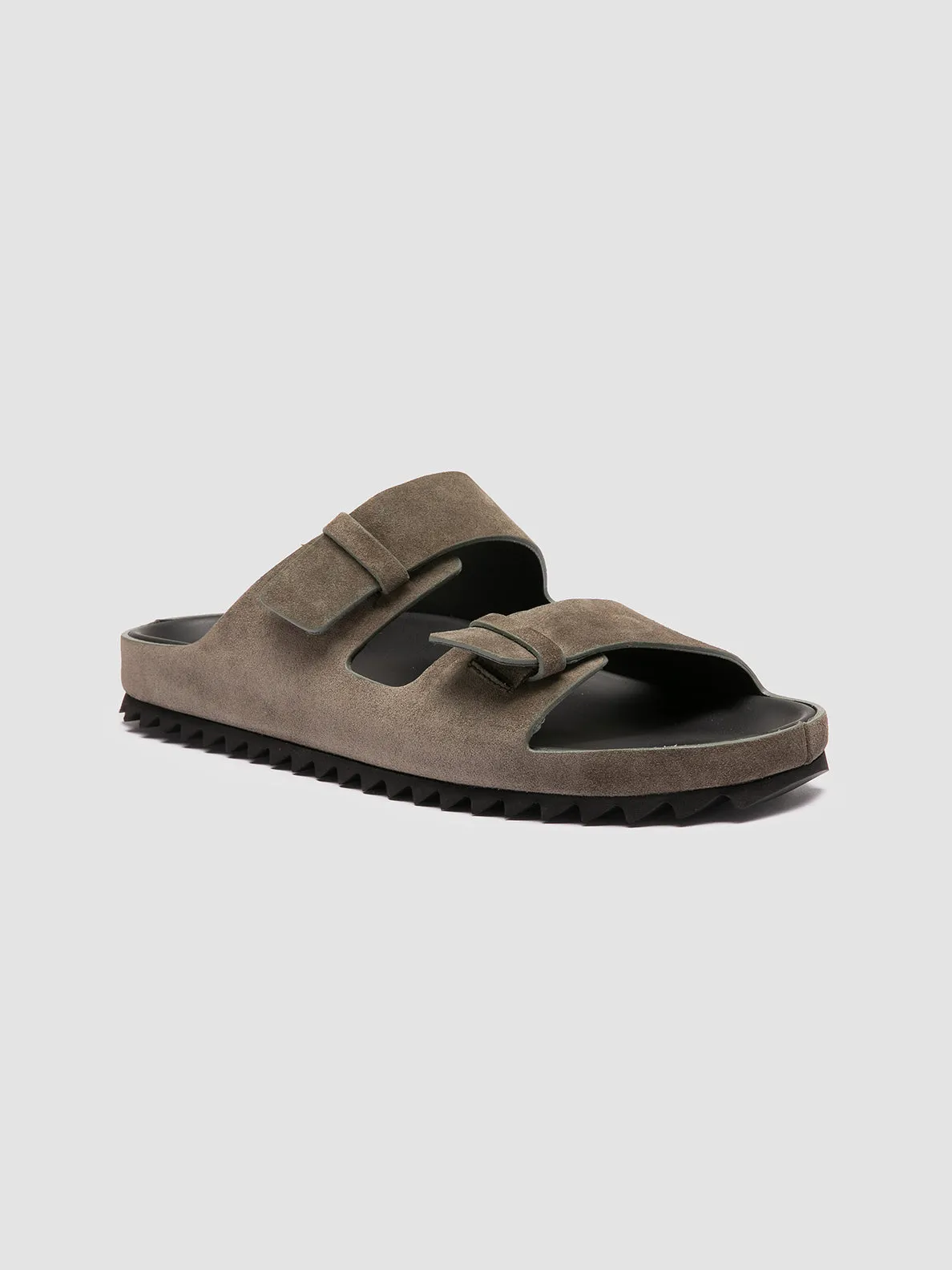 Gym-Ready AGOR?? 010 - Green Suede Slide Sandals