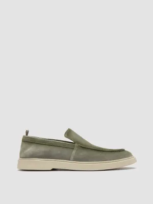 Cushioned lining BONES 002 - Green Suede Loafers