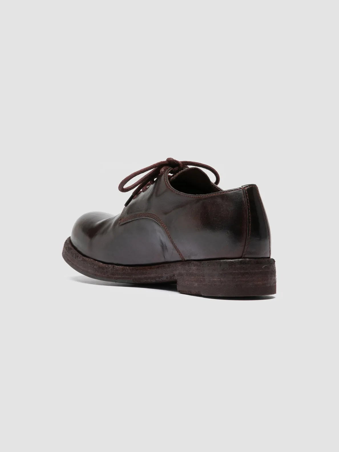 BULLA DD 311 - Burgundy Leather Derby Shoes Matte Surface