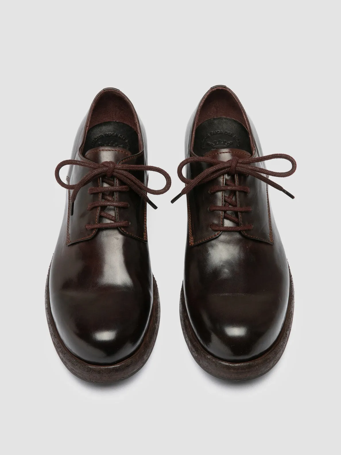 Subtle Stitch Quick lace BULLA DD 311 - Burgundy Leather Derby Shoes