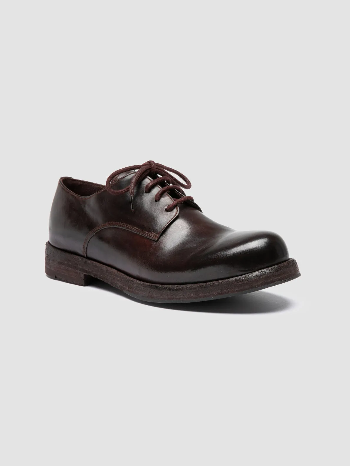 Smart Worker Leather Quality BULLA DD 311 - Burgundy Leather Derby Shoes