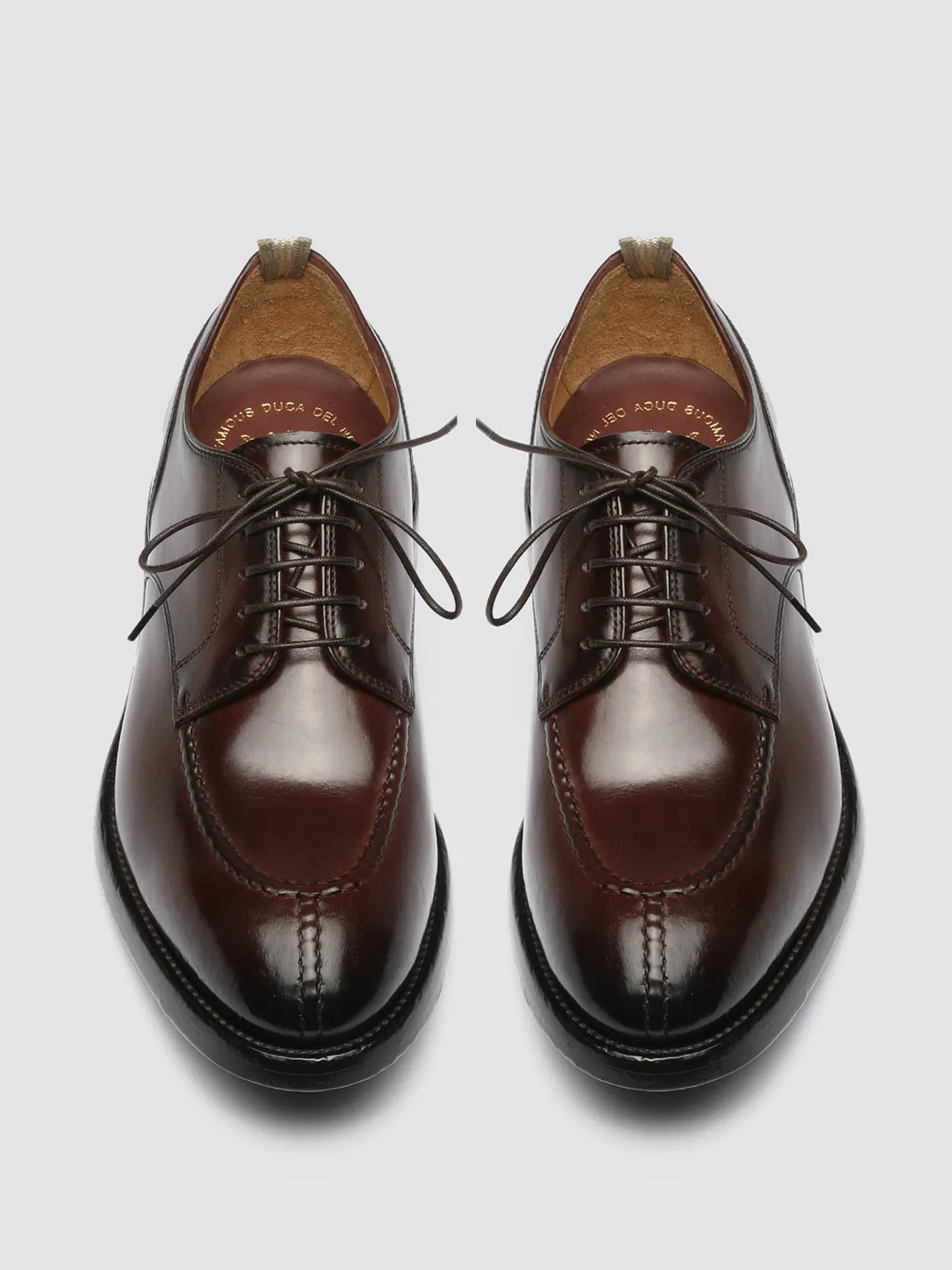Light cushion TEMPLE 005 - Burgundy Leather Derby Shoes