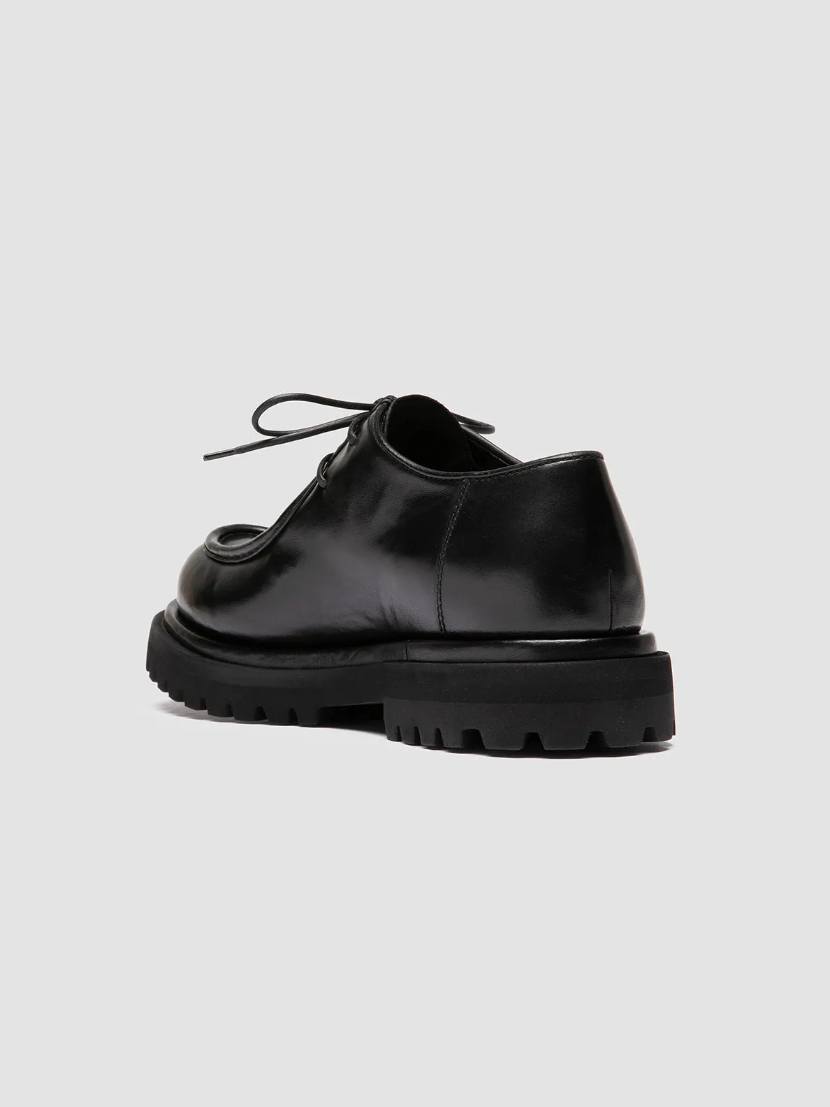Stylish Step Smooth Professional Look EVENTUAL DD 109 - Black Leather Derby Shoes