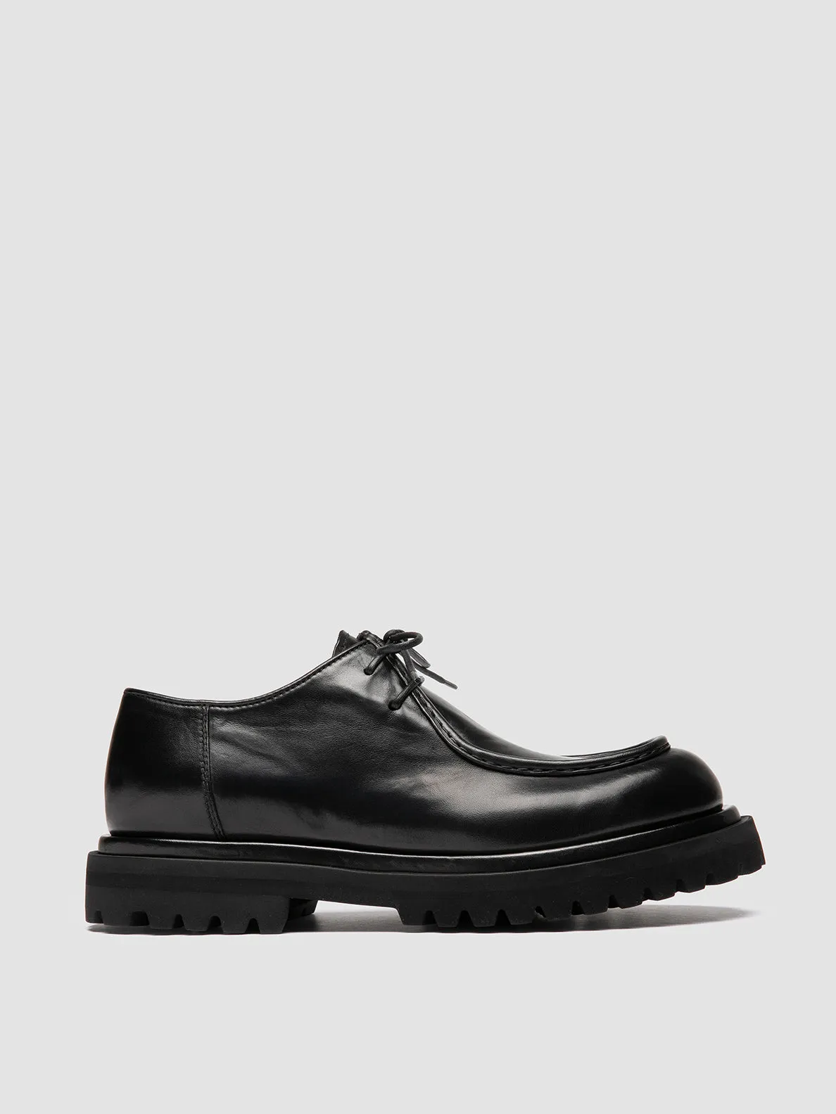 EVENTUAL DD 109 - Black Leather Derby Shoes Quiet Comfort Fast Paced