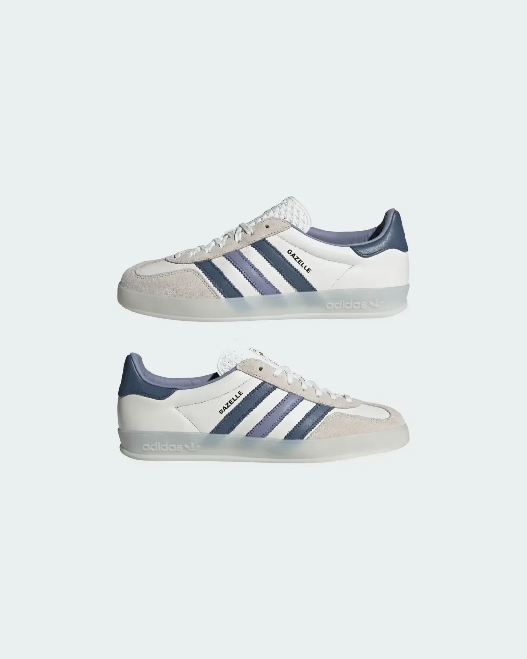 Adidas Gazelle Indoor ??Core White/Preloved Ink Melange?? Sneakers Slim Line Synthetic