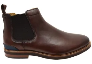 Breathable Lining Florsheim Mens EEE Wide Leather Highland Chelsea Plain Toe Gore Boots