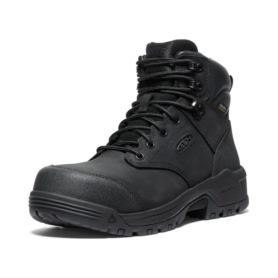 Men's Evanston 6" Waterproof Boot (Carbon Toe)  |  Black/Black Lightweight Footwear