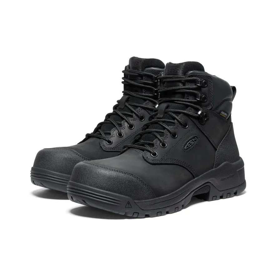 Men's Evanston 6" Waterproof Boot (Carbon Toe)  |  Black/Black Trail Use Anti-Skid