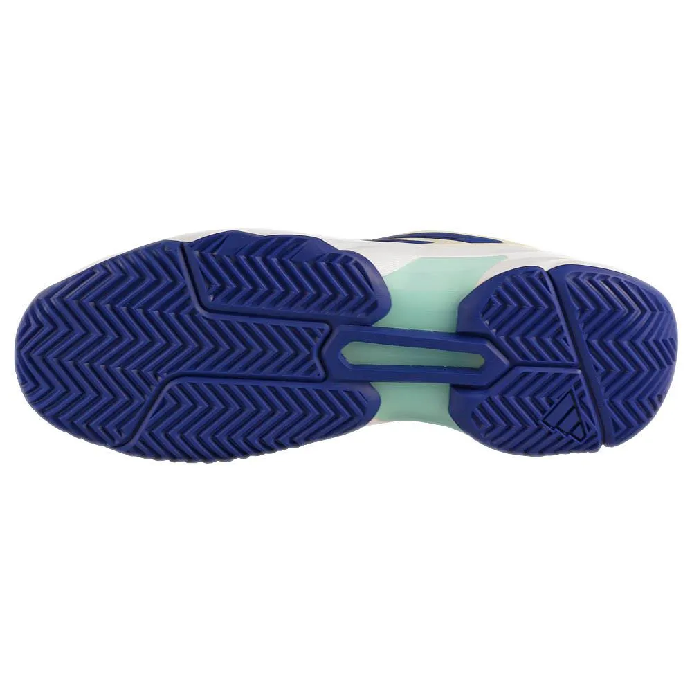 adidas Men's CourtJam Control 3 - Cloud White/Lucid Blue Soft Leather Finish