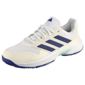 Upgraded cushioning adidas Men's CourtJam Control 3 - Cloud White/Lucid Blue