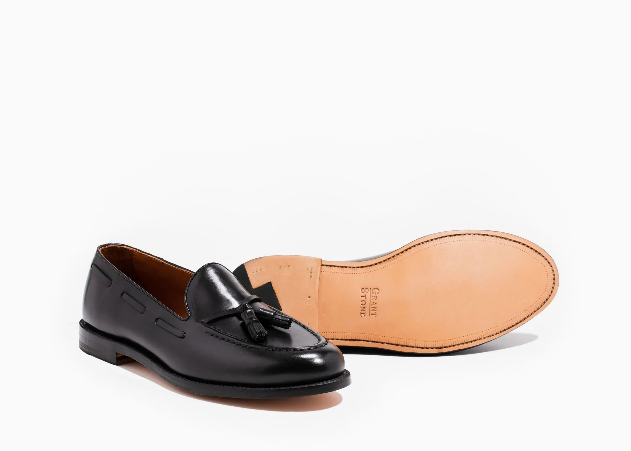Fair Spot Comfort Zone Tassel Loafer Black Calf