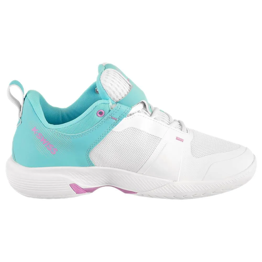 K-Swiss Women's Ultrashot Team - Brilliant White/Angel Blue Padded Support Glam traction
