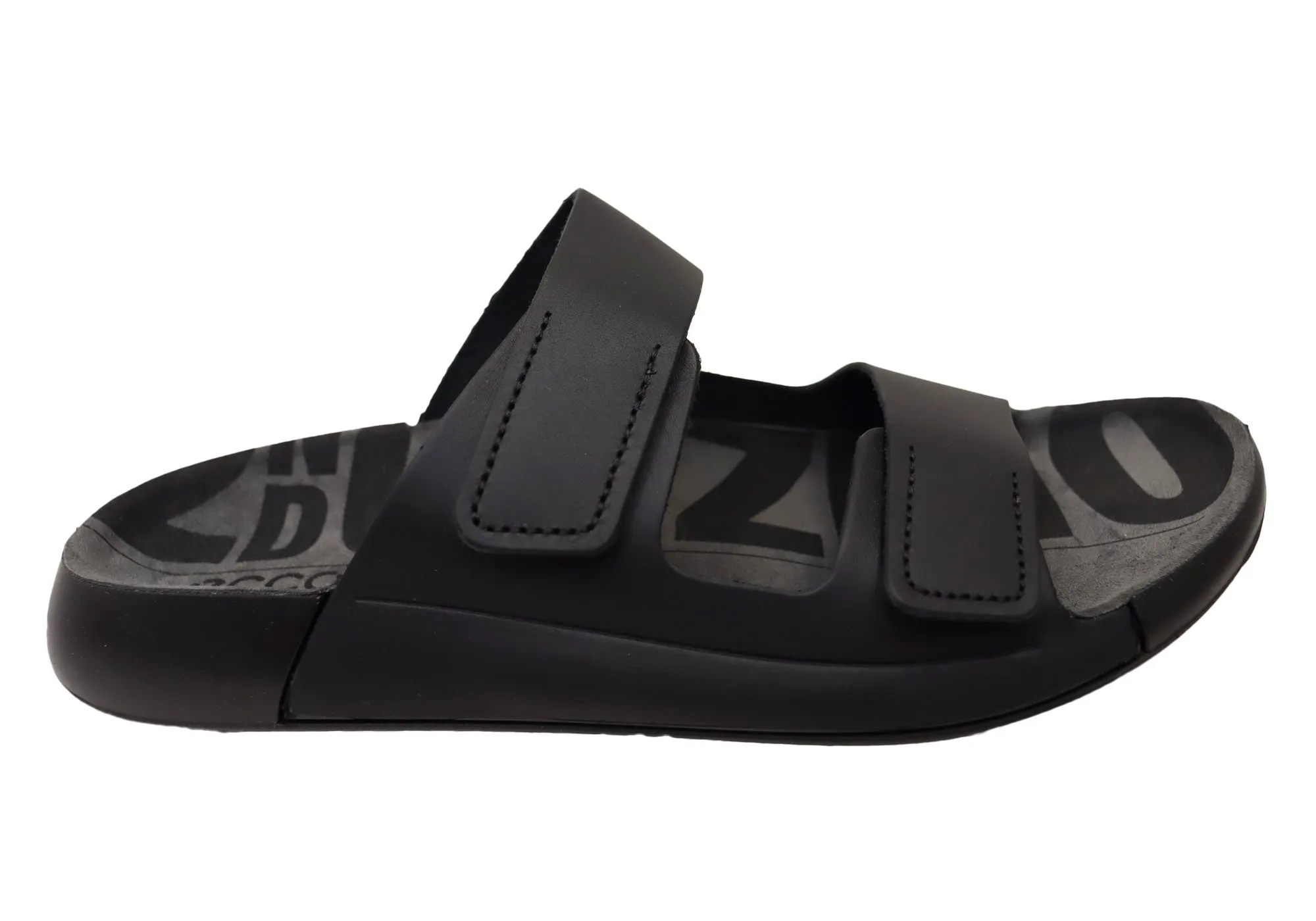 Hot Day ECCO 2nd Cozmo Womens Comfortable Leather 2 Strap Slide Sandals