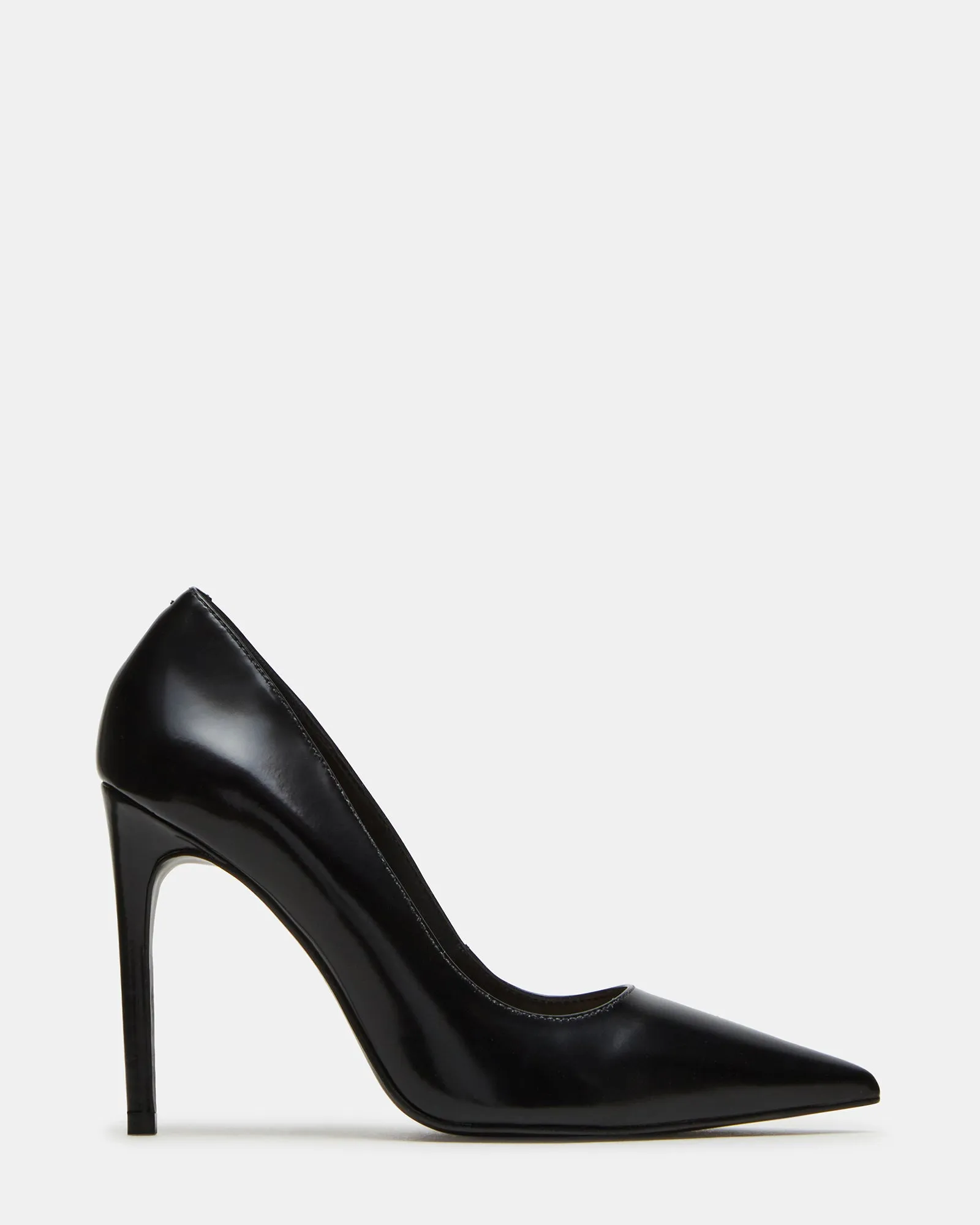 NOIR BLACK LEATHER Peep Toe Leather Pumps