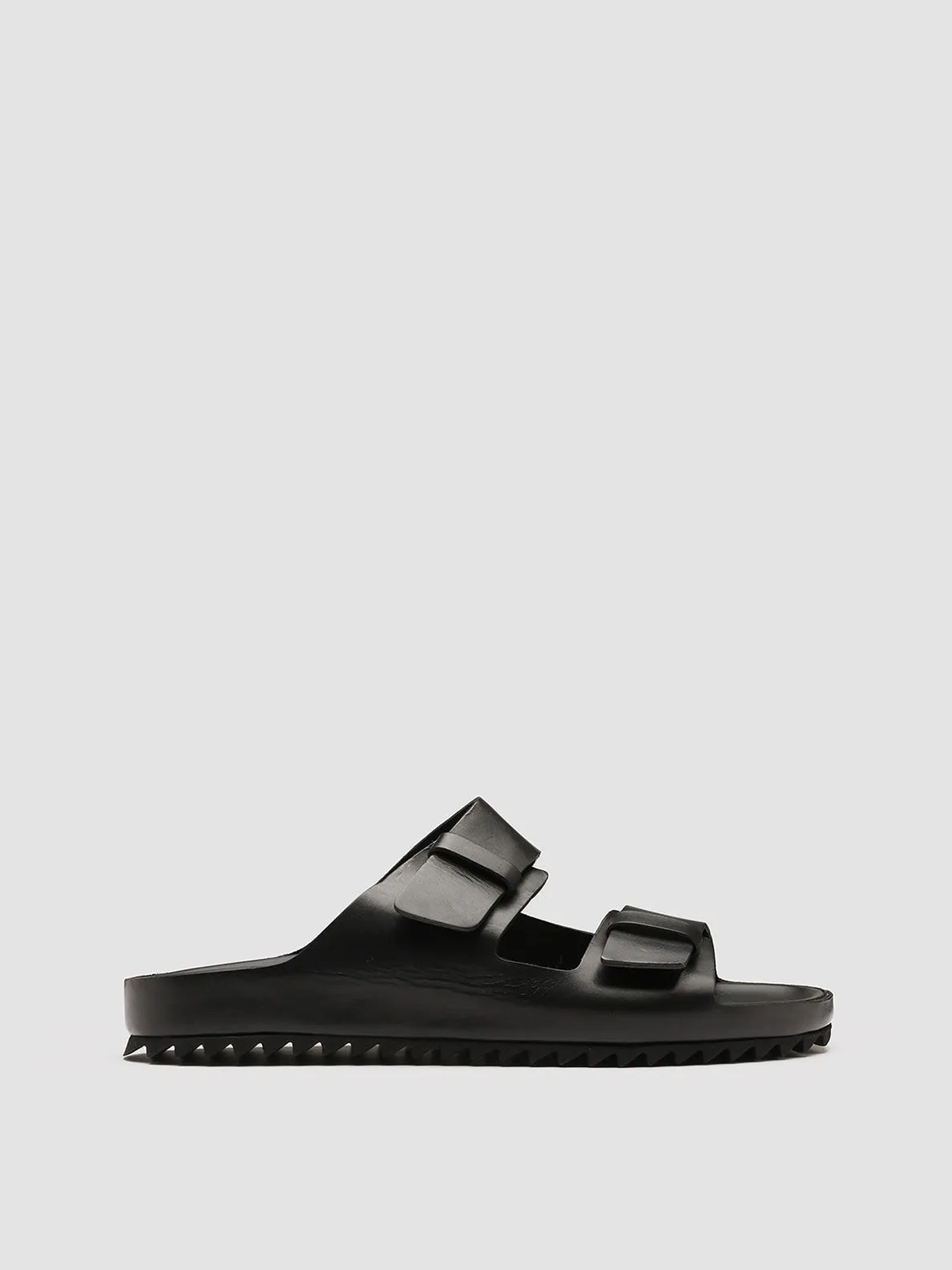 Foot Stability AGORA' 002 - Black Leather Sandals