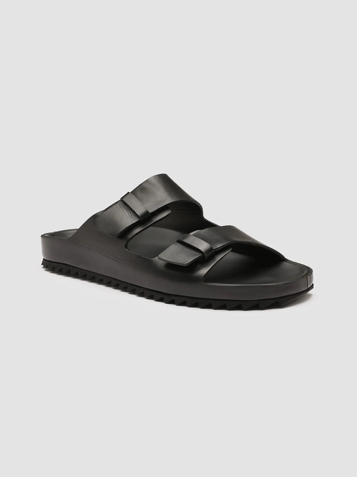 Step Forward Padded look AGORA' 002 - Black Leather Sandals