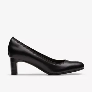 Clarks Women's Anelise Nora Black Leather Long Walk Dad Pick