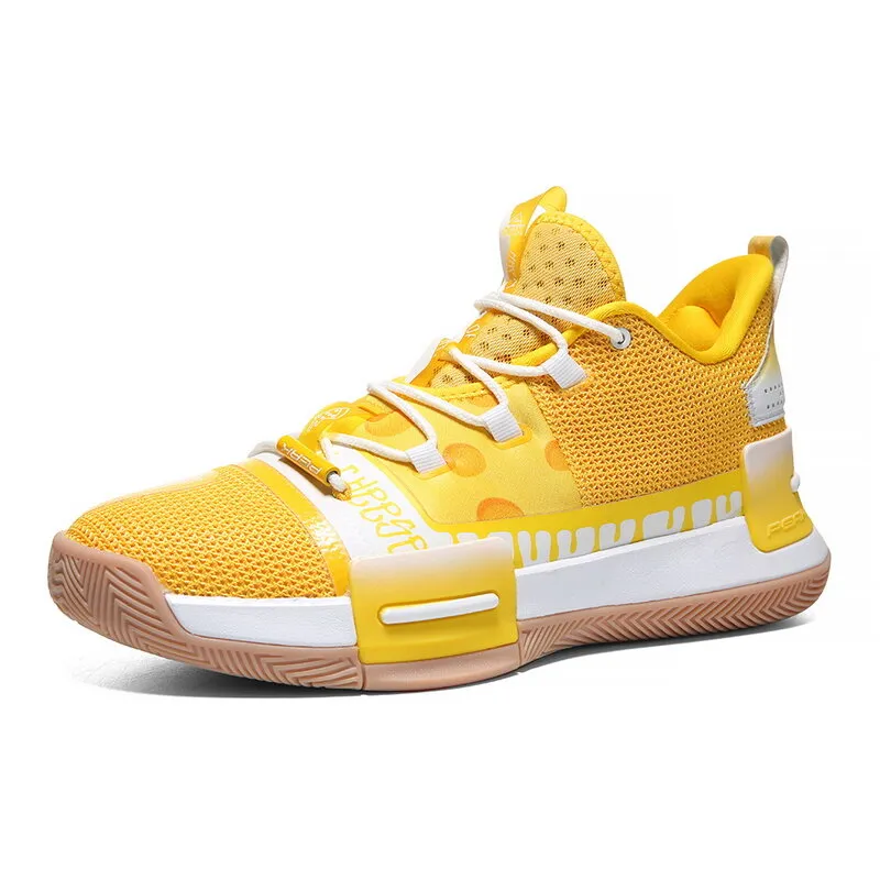 Anti Slip PEAK FLASH Lou Williams Basketball Shoes Men's Sneakers Flare Yellow  E94655A