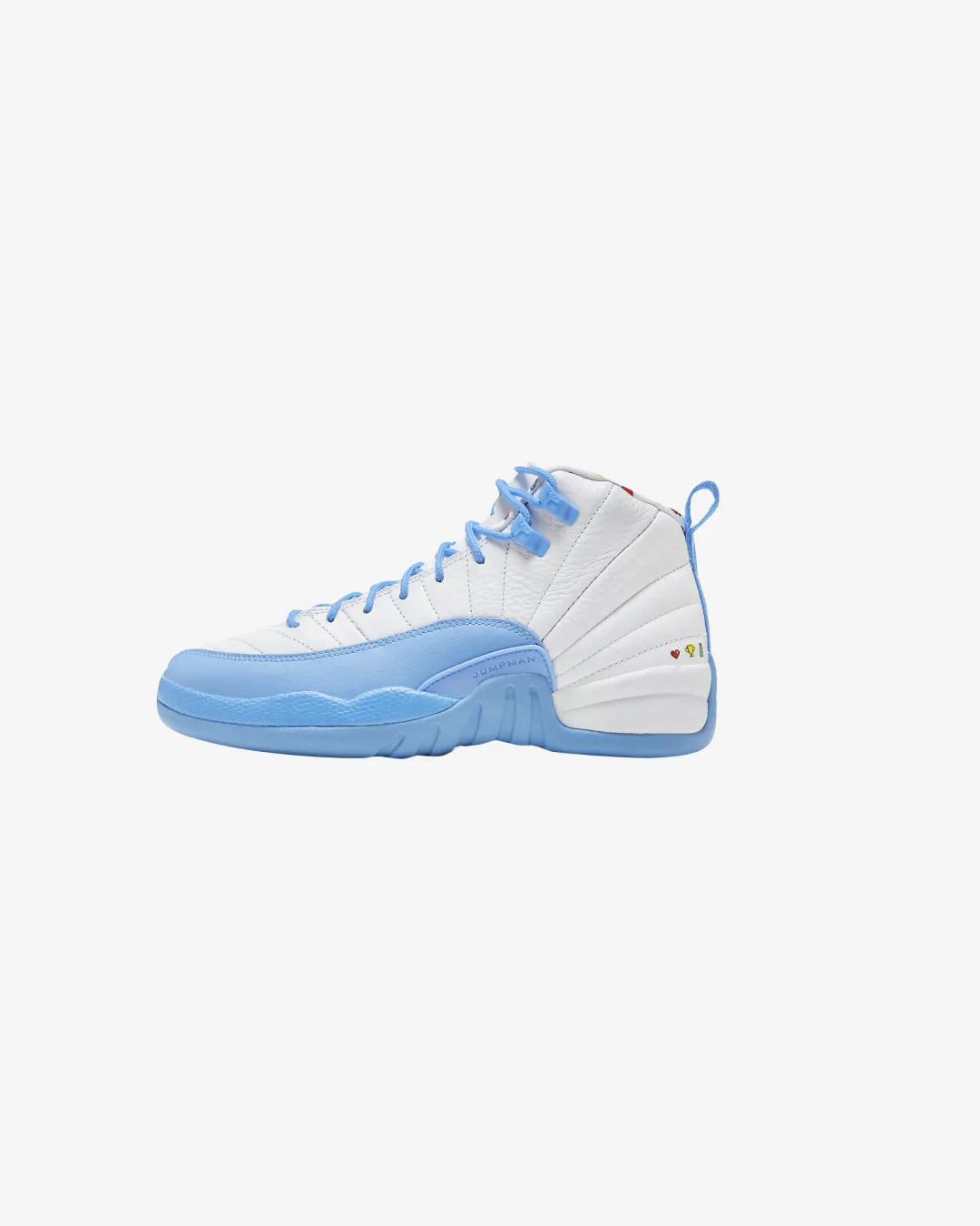 Air Jordan 12 Retro ??Emoji University Blue?? running on sand