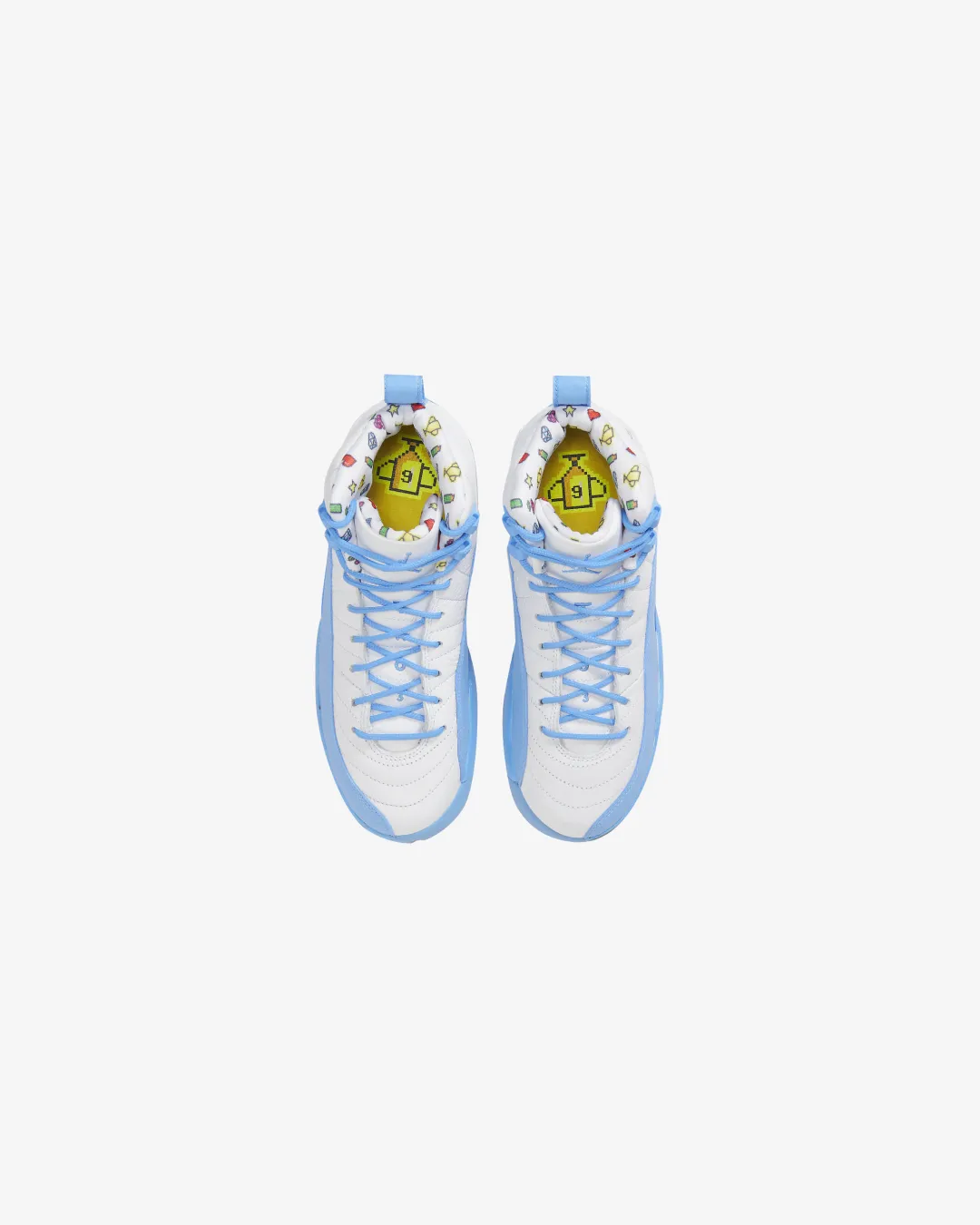 contoured insole shoes pool shoes Air Jordan 12 Retro ??Emoji University Blue??