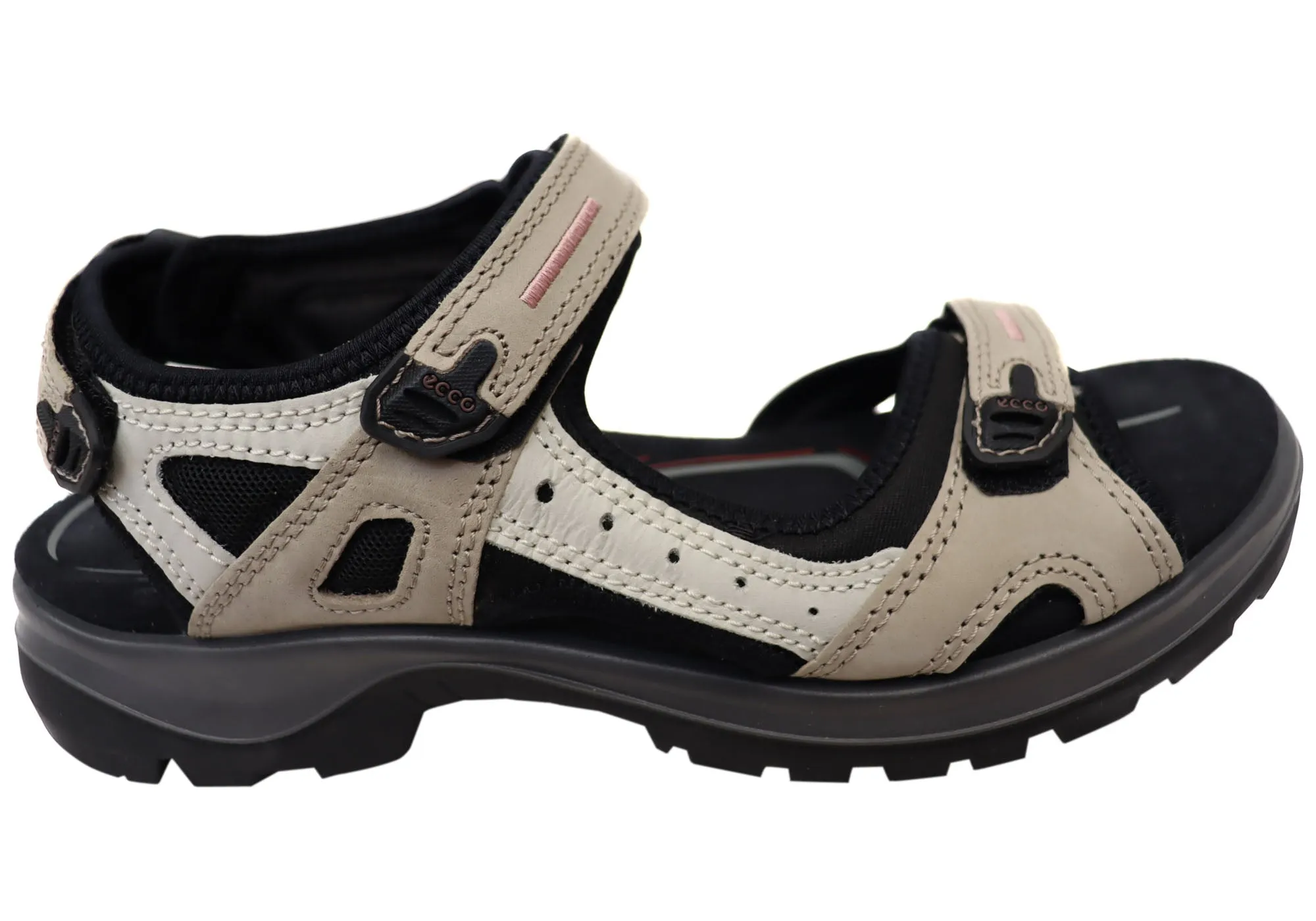 ECCO Womens Offroad Comfortable Leather Adjustable Sandals Mid Top