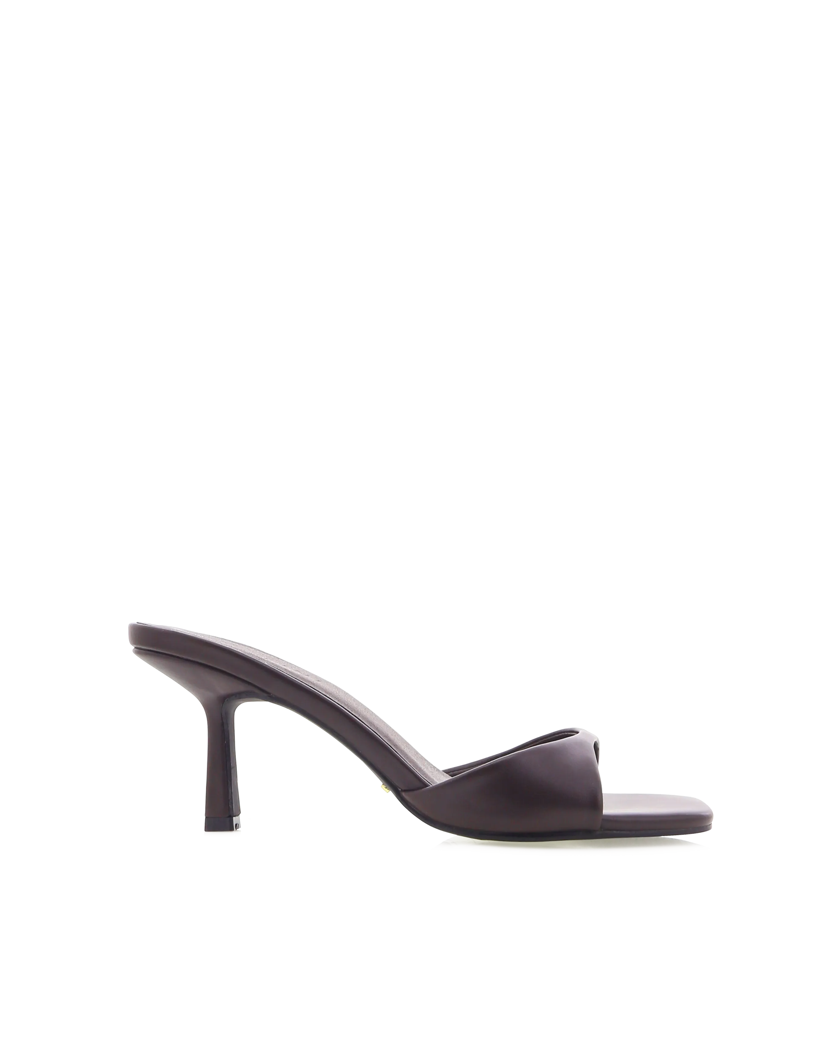 YOHAN - DARK CACAO Supportive Fit Open Back Heeled Sandals