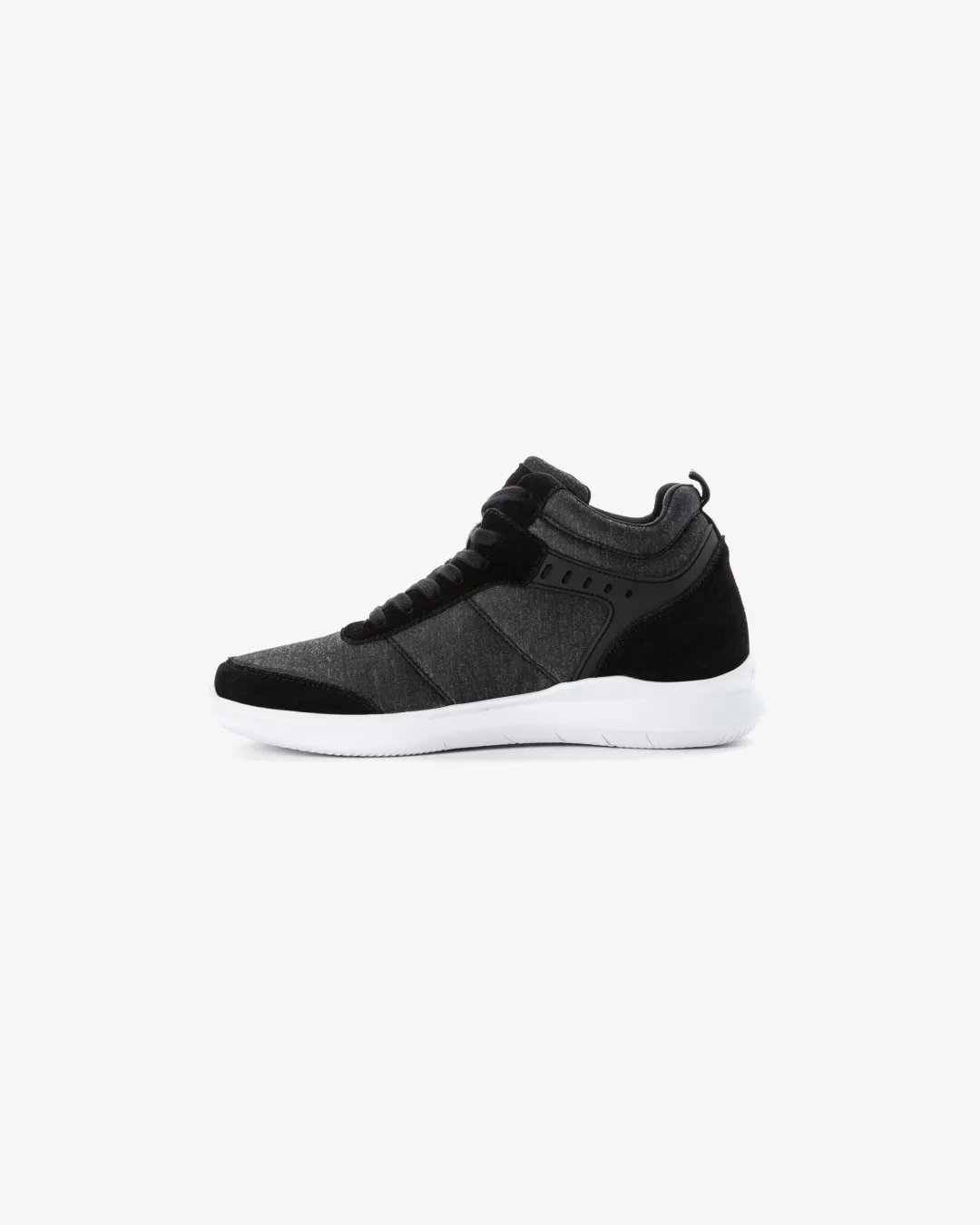 Cushioned Propet Hi Top Lace Up Sneakers In Grey And Black