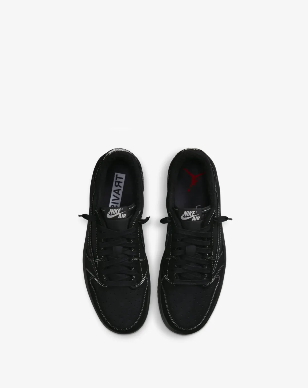 Travis Scott ??Cactus Jack?? x Air Jordan 1 Low Black Phantom??  Sneakers Fur Trim