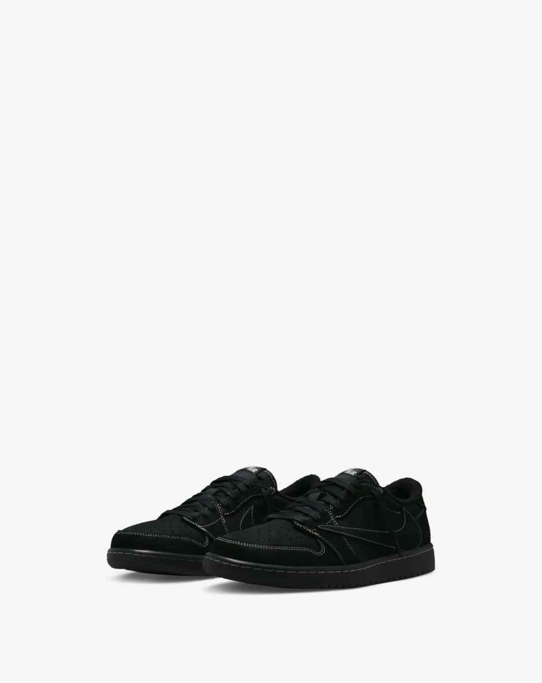 Wool Warm Light Run Travis Scott ??Cactus Jack?? x Air Jordan 1 Low Black Phantom??  Sneakers