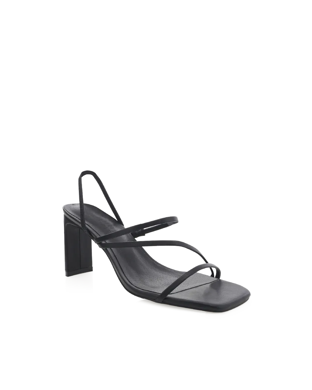 Casual Wedding Heels Clear Heels GENNA WIDE FIT - BLACK