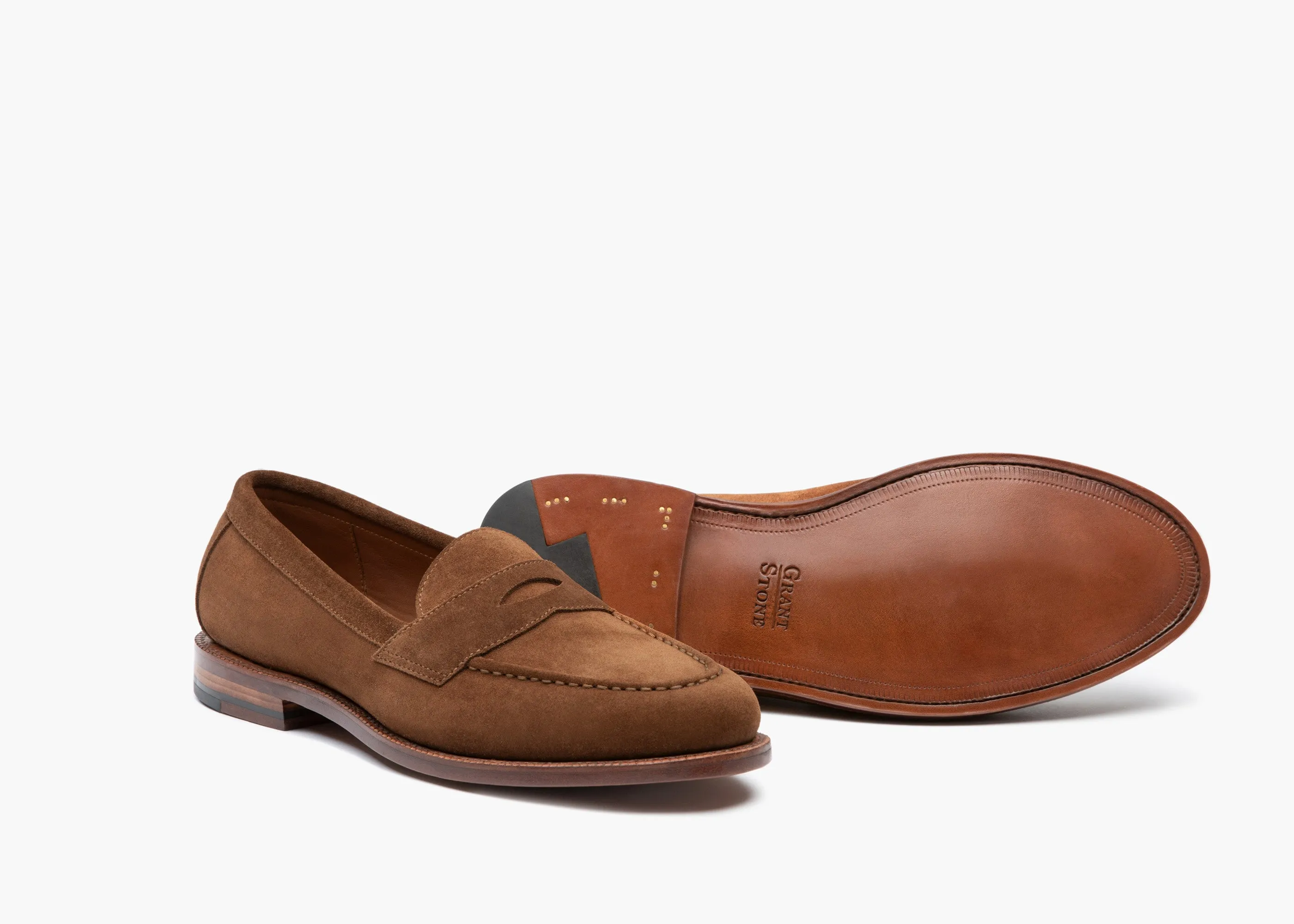 Light Steps Foot Steady Traveler Penny Bourbon Suede