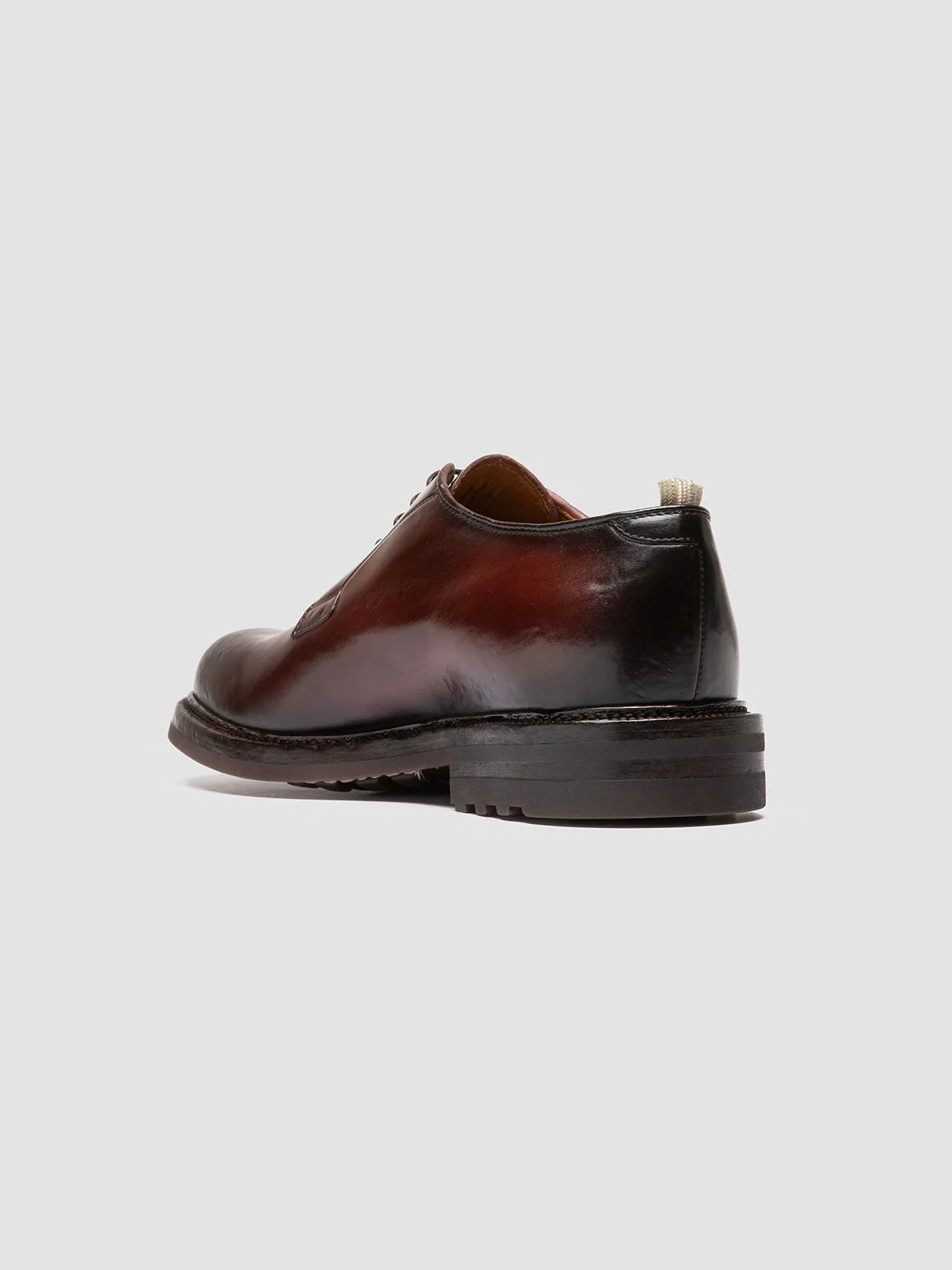 ASTON FLEXI 001 - Burgundy Leather Derby Shoes Smart Style
