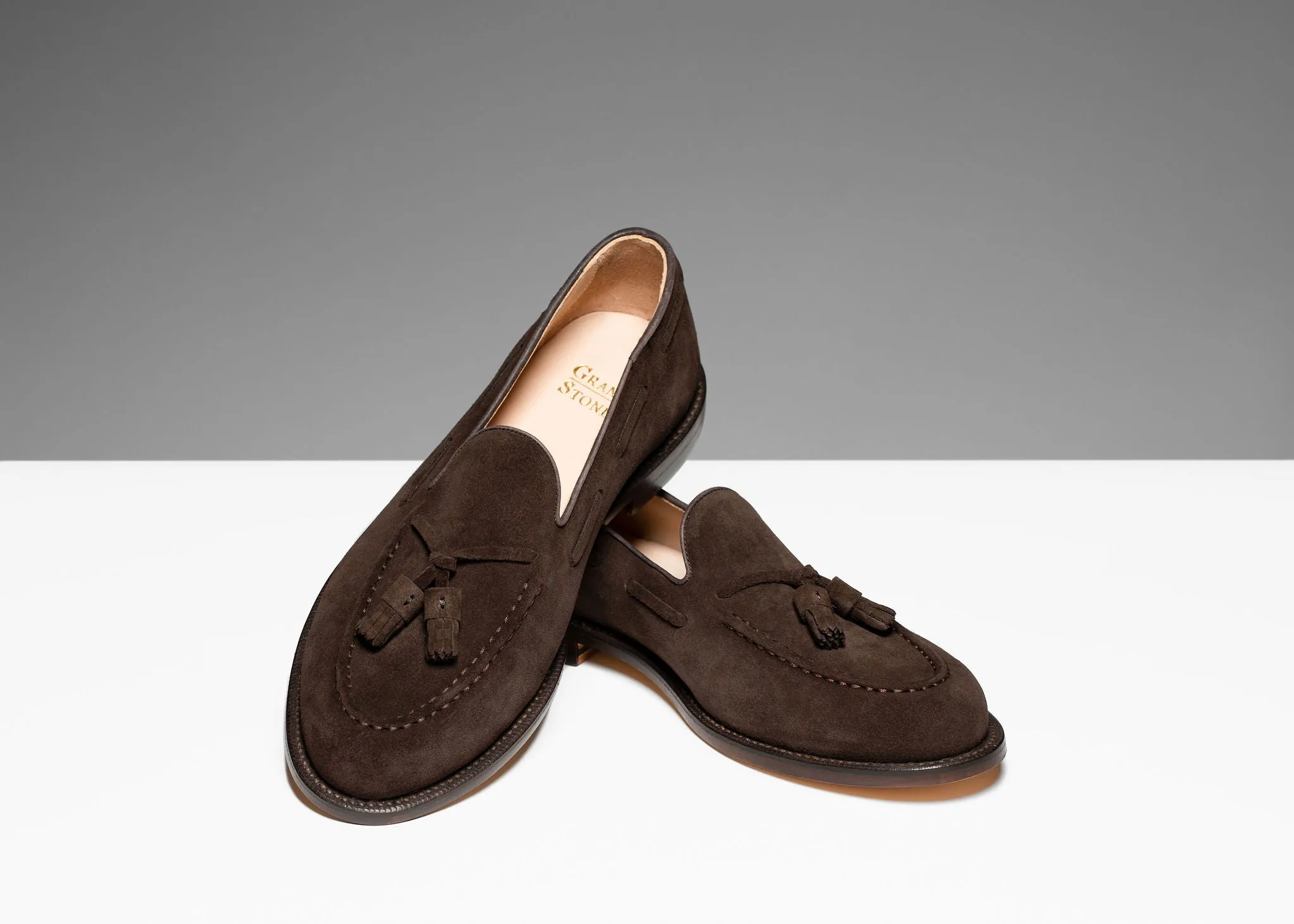 Long Way Toe Guard Tassel Loafer Espresso Suede