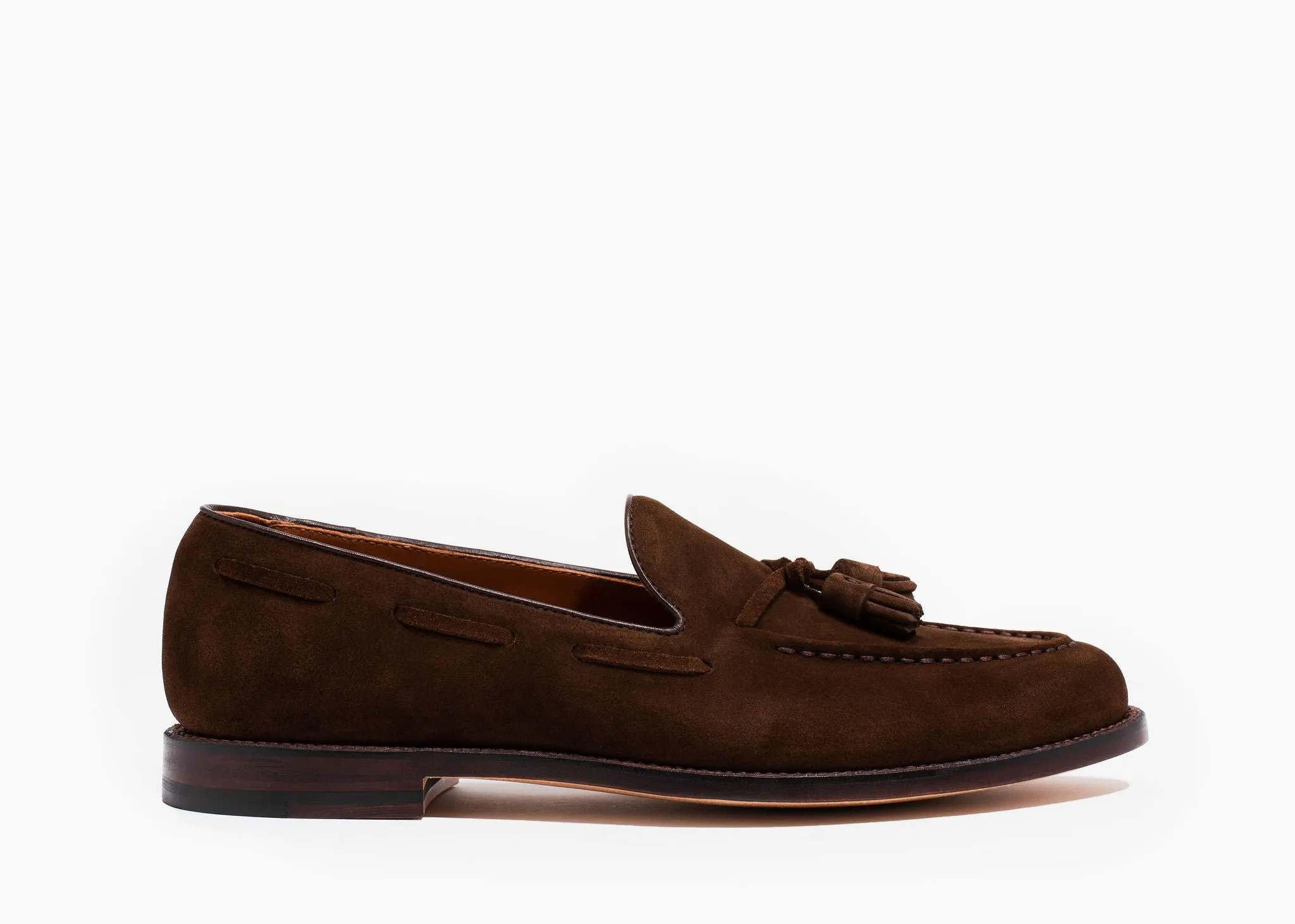 Executive Style Step Guard Tassel Loafer Espresso Suede