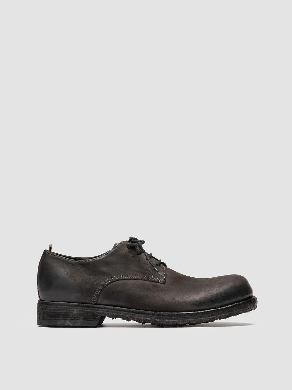 BULLA DD 101 - Grey Leather Derby Shoes Padded Tongue Vibrant fit