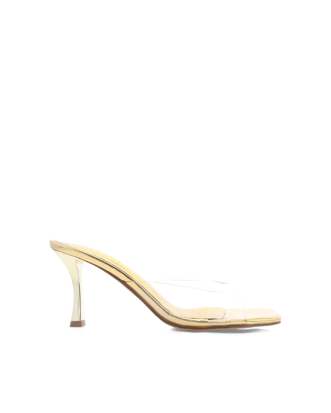 Luxury Heeled Boots Cushioned Insole JAYCEE - GOLD CHROME-CLEAR