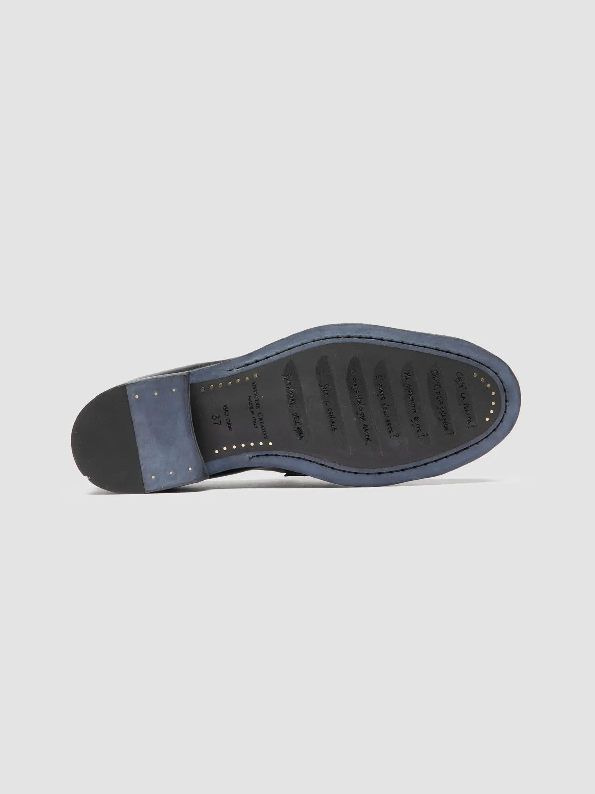 SOLITUDE 108 - Blue Leather Tassel Loafers Hold Strong