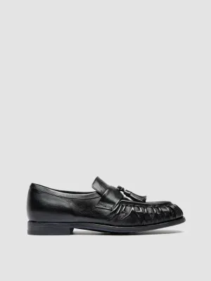 SOLITUDE 108 - Blue Leather Tassel Loafers Writer??s Footwear